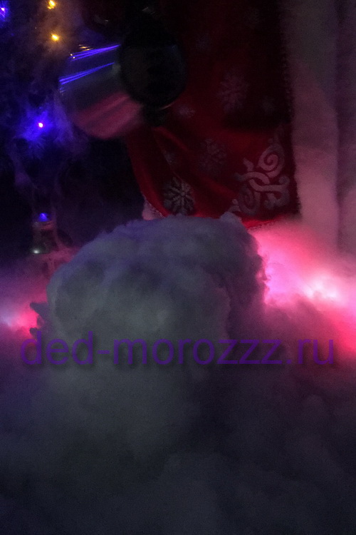 Дед Мороз и Снегурочка c сухим льдом