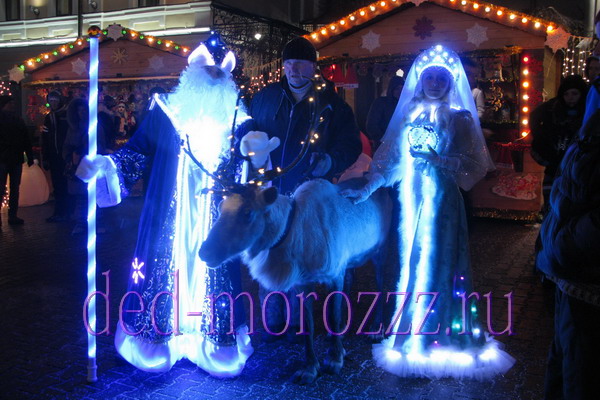 Дед Мороз и Снегурочка с диодным шоу