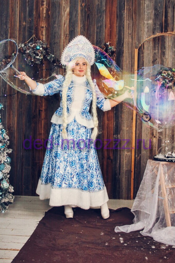 Дед Мороз и Снегурочка с Шоу мыльных пузырей