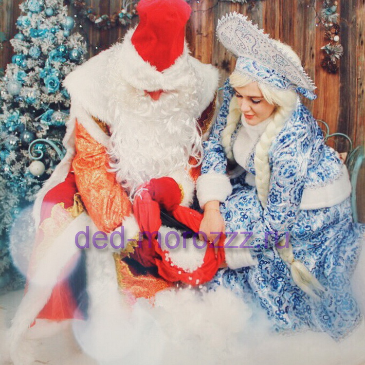 Дед Мороз и Снегурочка с Сухим льдом