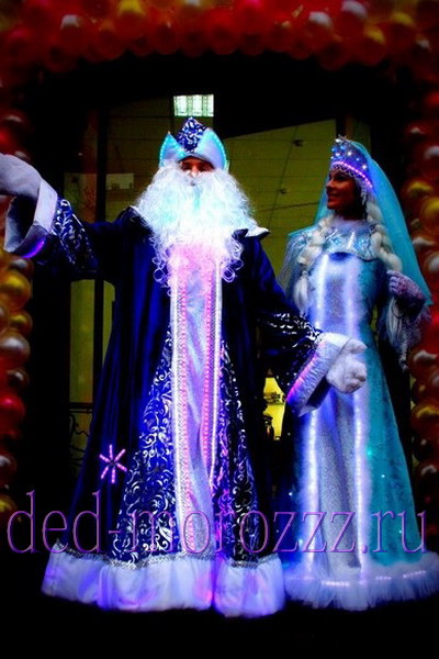 Дед Мороз и Снегурочка с диодным шоу