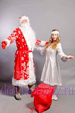 Дед Мороз и Снегурочка с перчаточными куклами