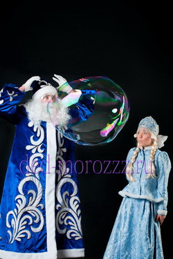 Дед Мороз и Снегурочка с Шоу мыльных пузырей