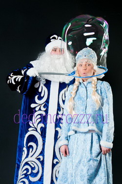 Дед Мороз и Снегурочка с Шоу мыльных пузырей